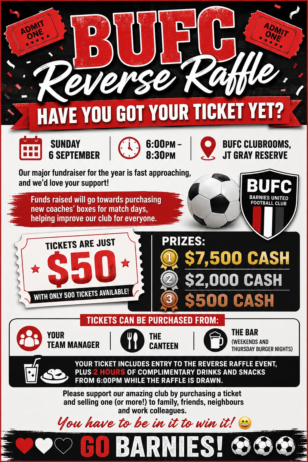 BUFC Reverse Raffle