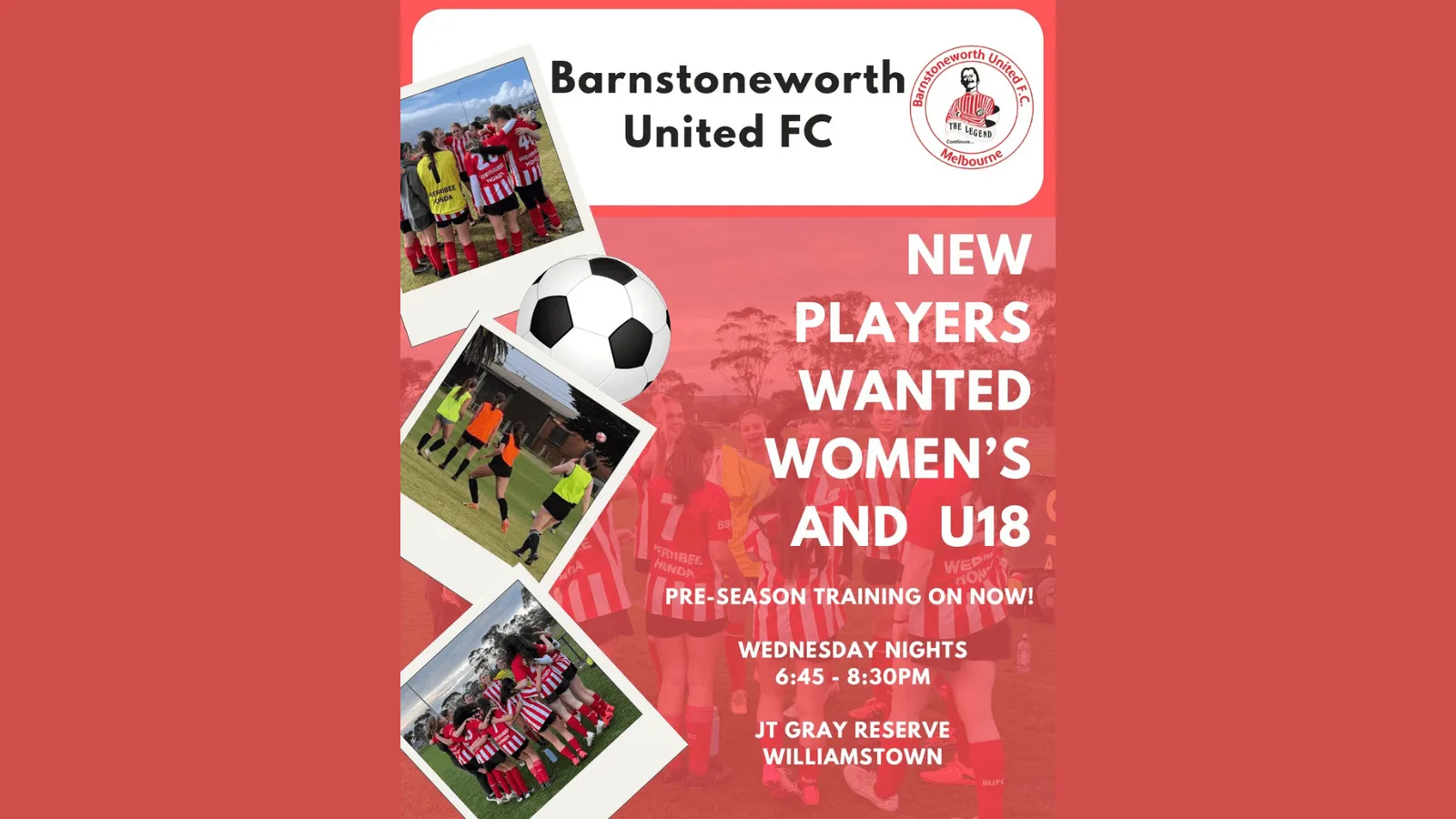 New Players Wanted — Women’s & U18